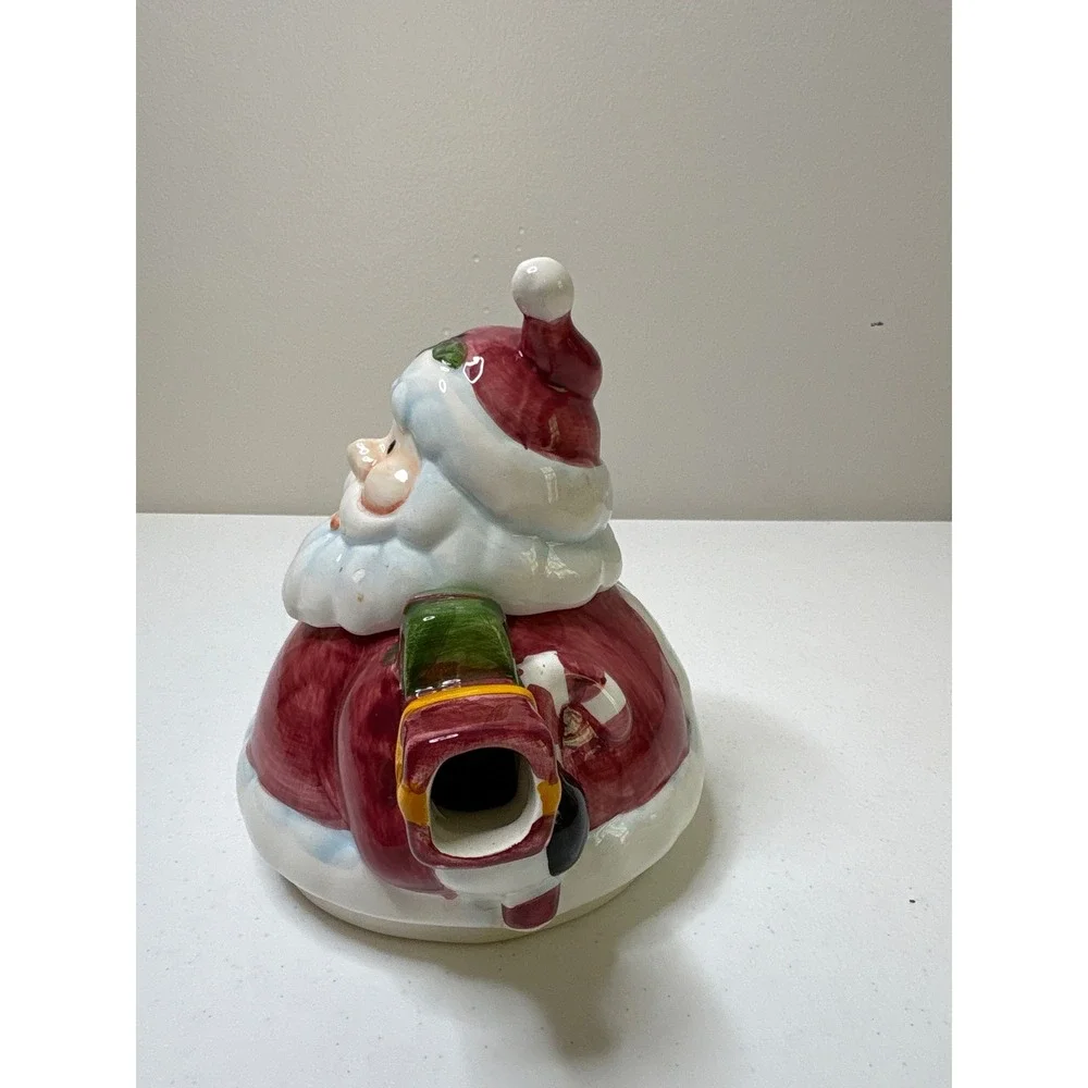 Vintage‎ Santa Claus Ceramic Teapot Christmas Decor Holiday Serving Collectible